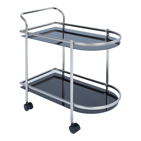 Serveringsvogn 72x38x78 cm Sort
