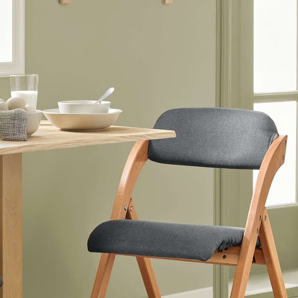 Sammenklappelige spisebordsstole 47,5x59x77 cm grå, træ