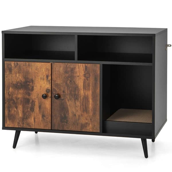 Kattebakke Skjuler, 90x50x70 cm, Sort/Brunt , Star