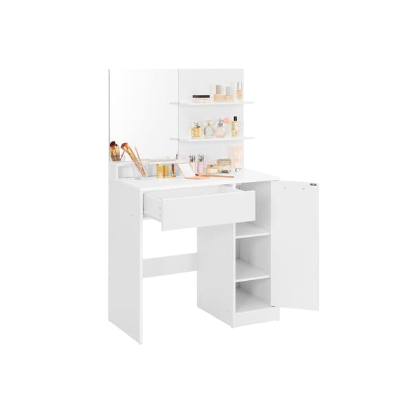 Sminkbord 80x40x132 cm vit