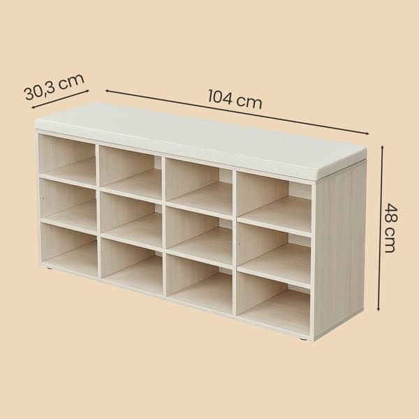 Skobænk, 30.3x104x48 cm, Beige
