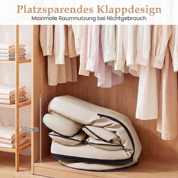 Gulvspil stol 56x56-117x20-76 cm beige