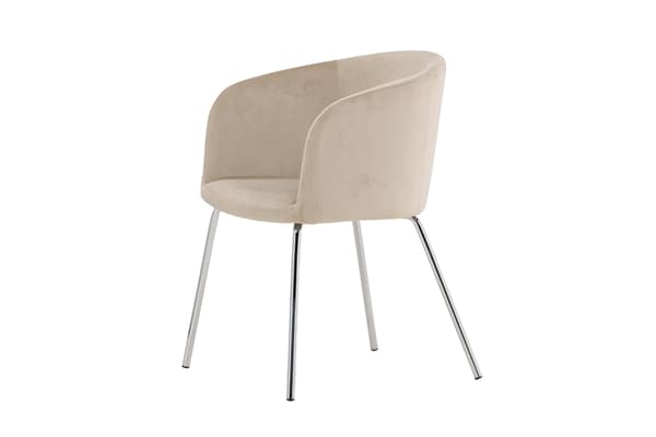 Spisebordsstol Berit Beige Fløjl