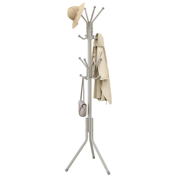 Klädhängare med 16 krokar, beige, metall