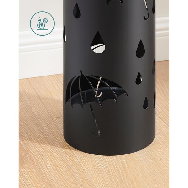 Parasolholder 17x17x41 cm Sort Metal
