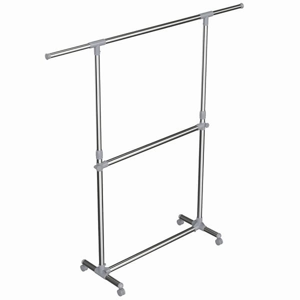 Klesstativ 49x101x113 cm Sølv, stål