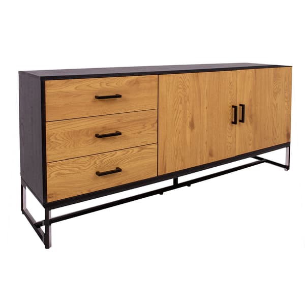 Sideboard AMSTERDAM 160x40x75 cm ek svart