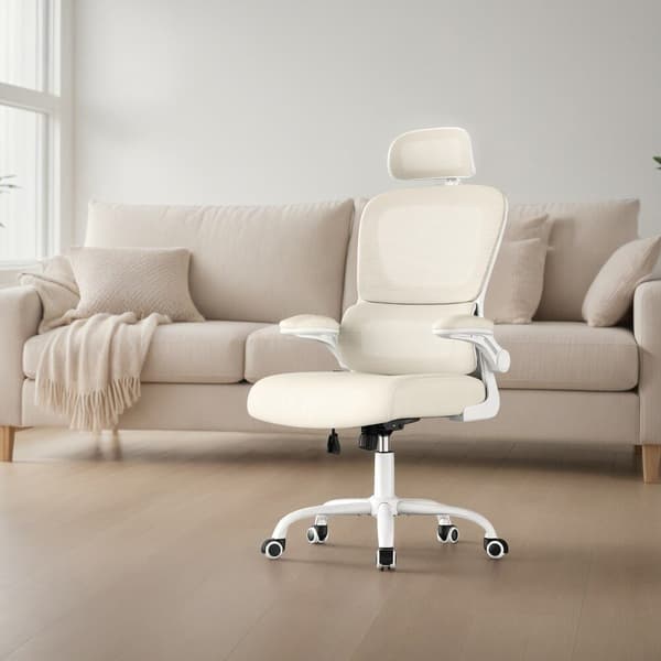 Kontorstol, 64x71.5x116-135 cm, Beige, ergonomisk