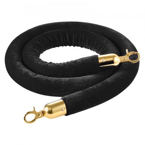 Avspärrningsrep set, 4 delar, 150 cm, svart sammet