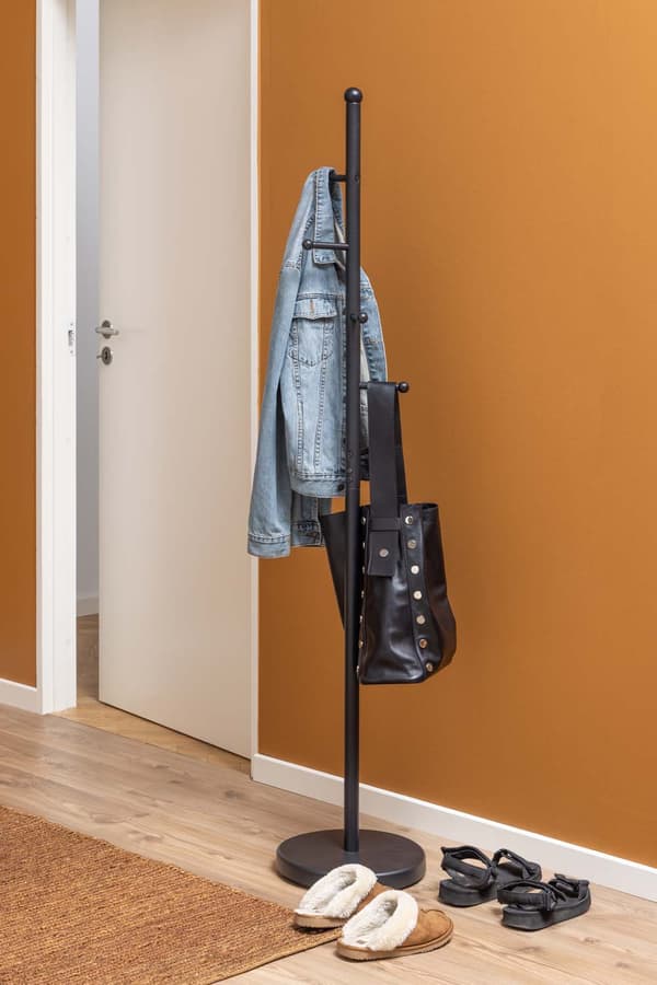 Vaatekoukku ASPEN 32,3x170 cm musta metalli