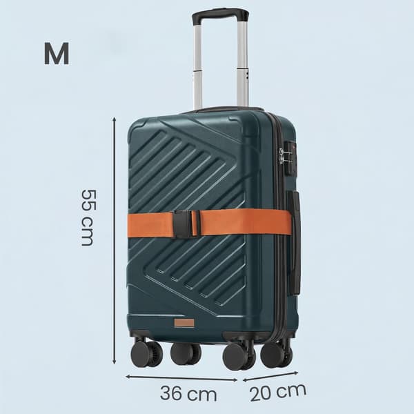 Kuffert 55x36x20 cm Turkis ABS-plast