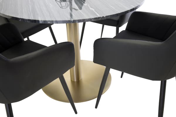 Spisebord Estelle 106 cm Grå Marmor