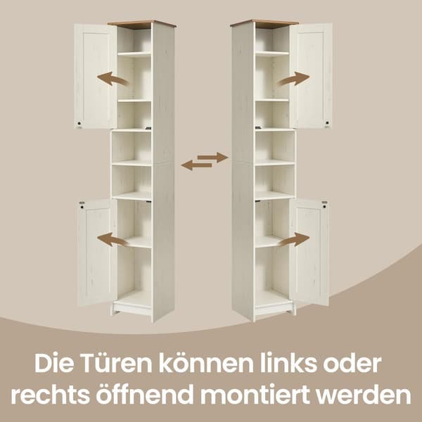Baderomskap 30x30x170 cm Hvit