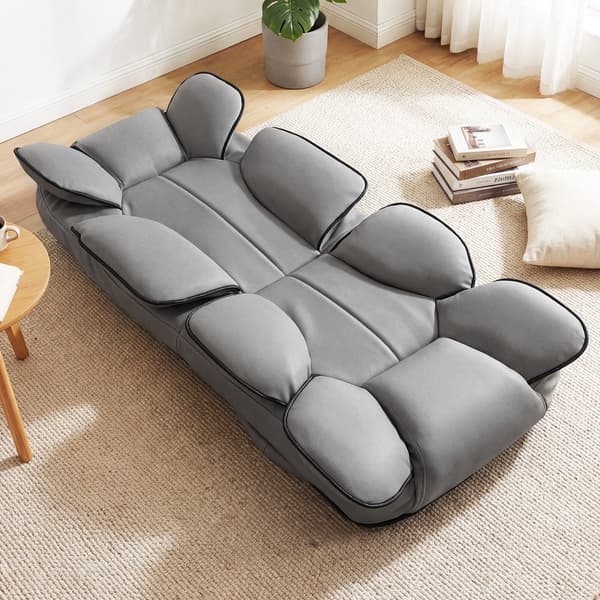 Drejelig gulvspil stol 56x56-117x20-76 cm grå