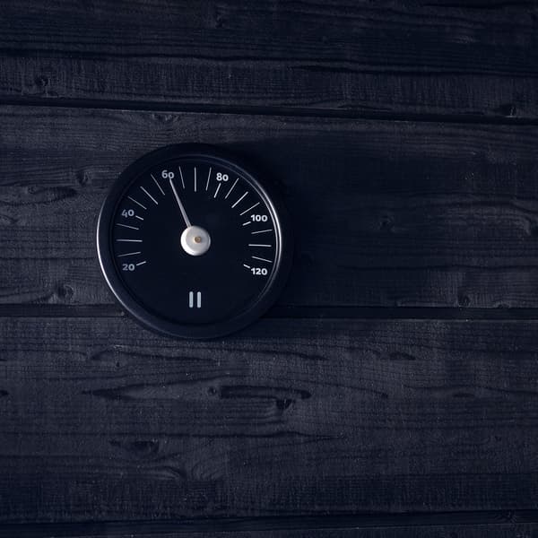 Sauna Termometer 15x2 cm Sort Aluminium