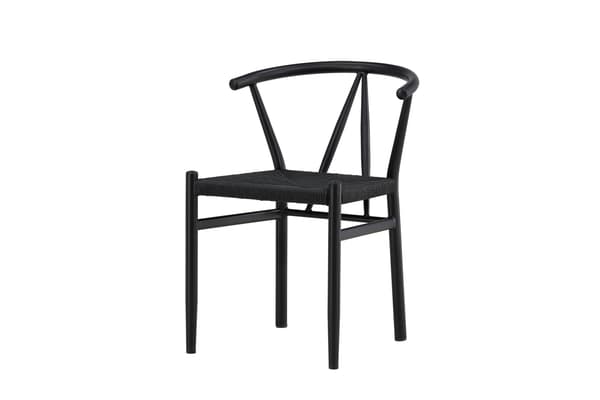 Spisebordsstol Alfons 41x46x41 cm Sort Stål Reb