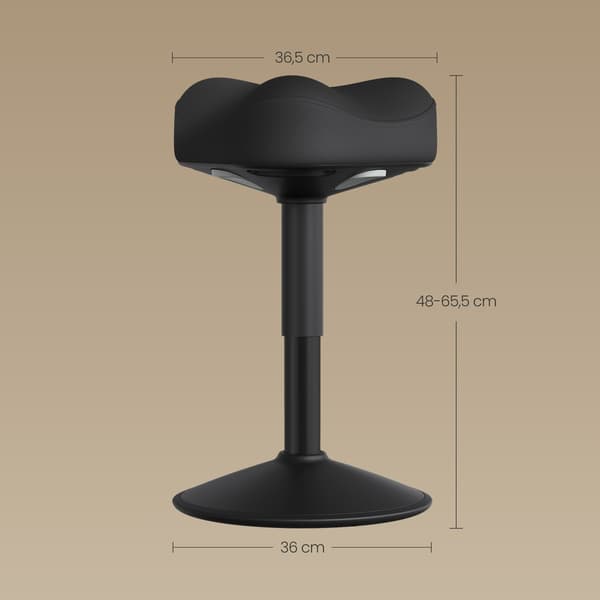 Ståstol 36x36,5x48-65,5 cm Sort Justerbar