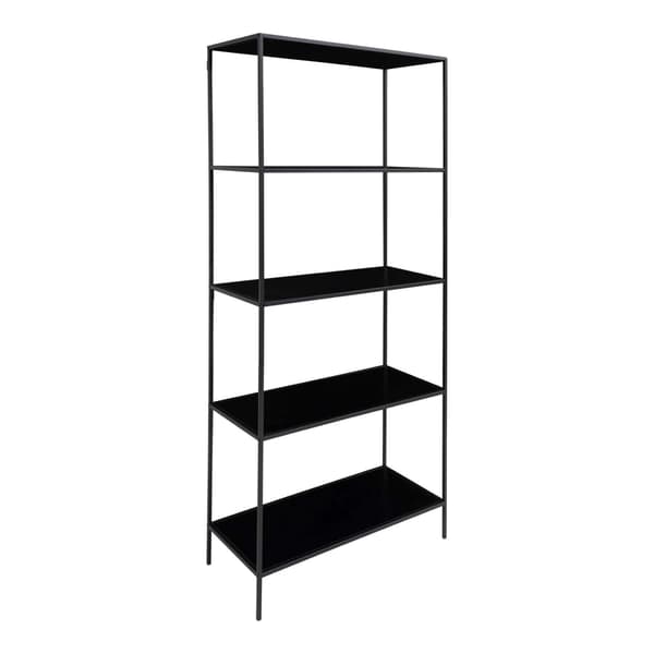 Reol, 80x36x170 cm, Sort, Metal