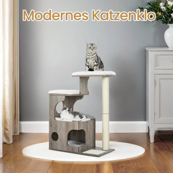 Kattställning, 66x40x86 cm, greige, MDF