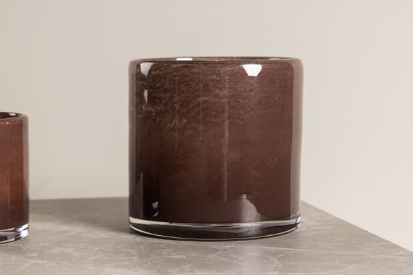 Lanterne Glora 12x12 cm Brun Glas