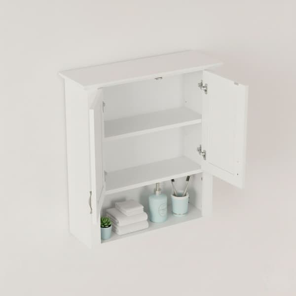 Väggskåp 62x58x20 cm Vit MDF, Kodustaar