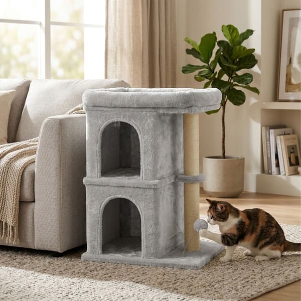 Kattträd med 2 grottor och bädd, Kodustaar