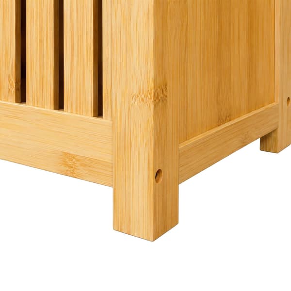Pyykkikori kannella, bambu, 80 l, Kodustaar