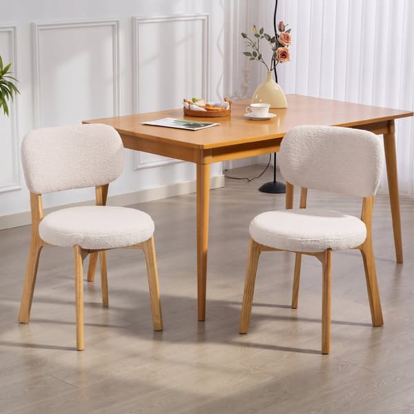 Spisestuestole Sæt med 2 46,5x52x80 cm creme