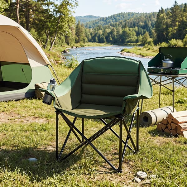 Campingstol 92x69x103,5 cm grøn