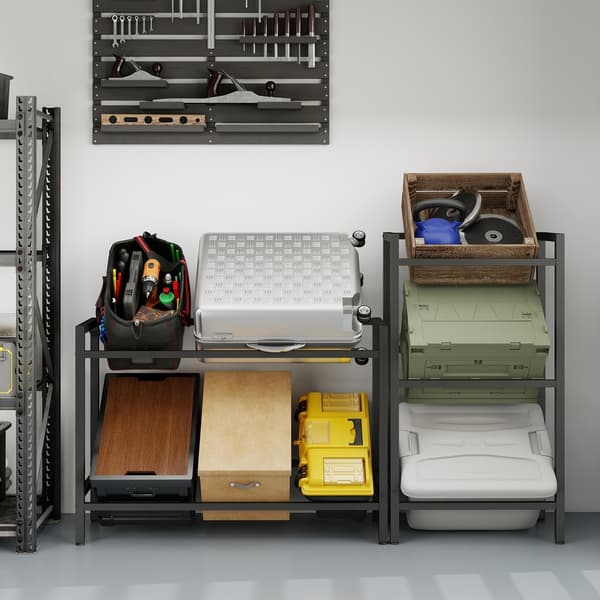 Crate Rack 36x55x116,1 cm Sort Stål
