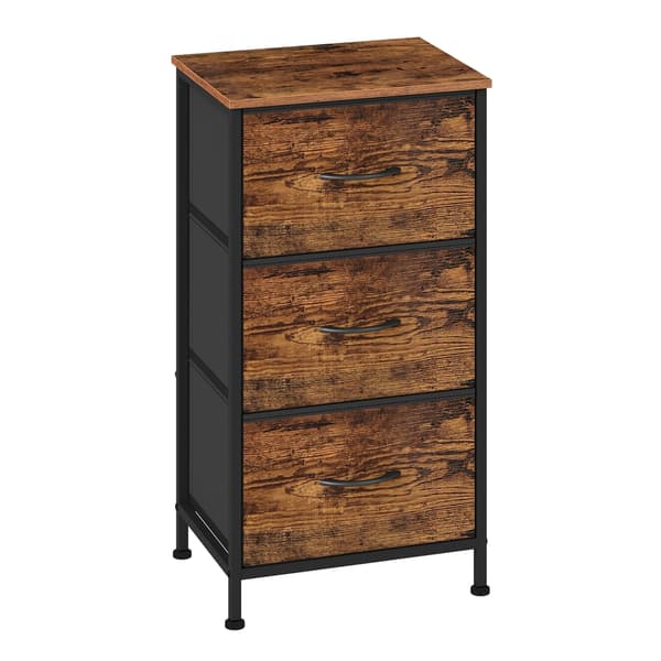 Kommode 30x39,6x73,7 cm Brun-Sort stål