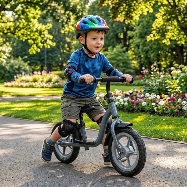 Børnebalancecykel med multi-justerbar saddel og styr, blå