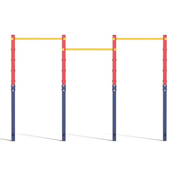 Pull-Up Bar Station 115x5x231,5 cm rød
