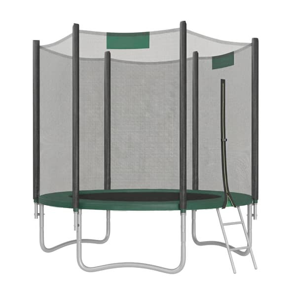 Trampolin 244x239 cm Grön utomhus