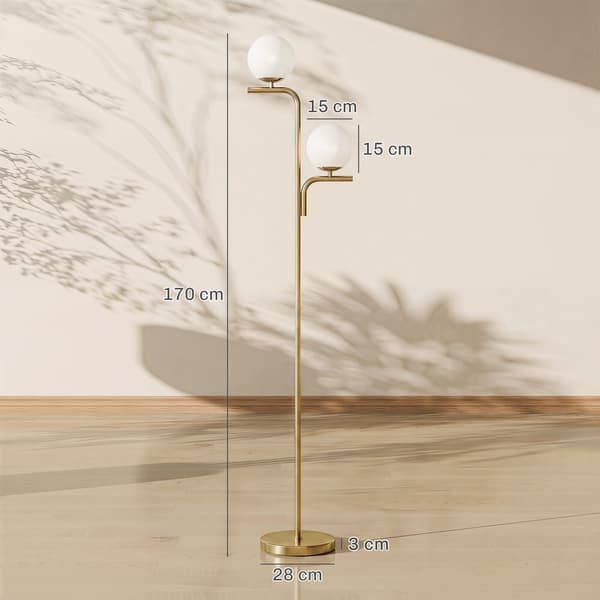 LED-gulvlampe 33x28x170 cm guld