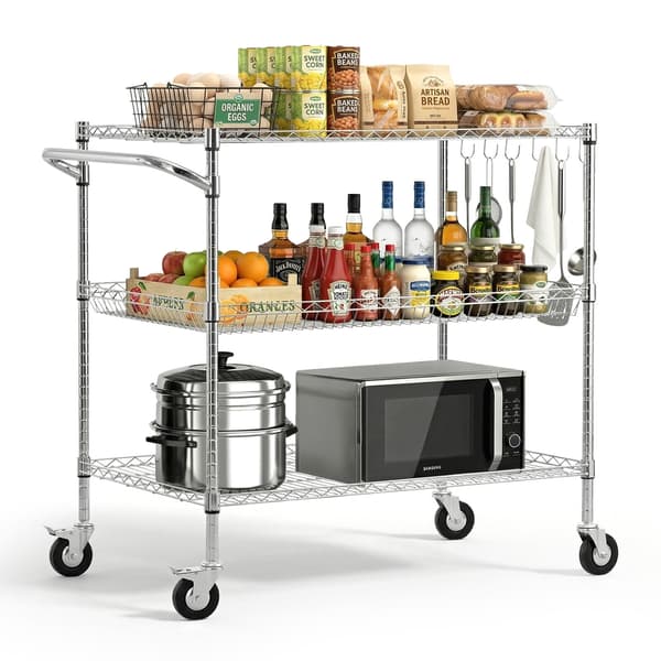 Utilityvagn 102x63x104 cm Silver Stål
