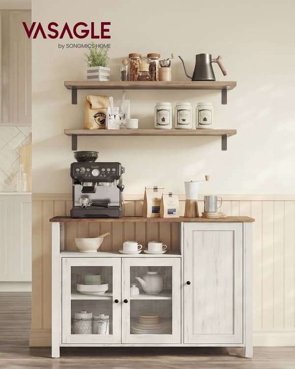 Sideboard 110x33x75 cm Brun, trä och stål