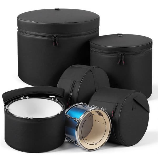Trumväska set, 5-delad vadderad 600D, reseförvaring, svart