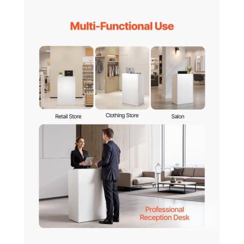Reception Disk, 60x40x96 cm, Hvid