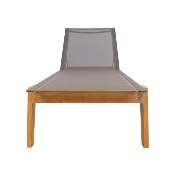 Däckstol 72x210x36,5 cm Beige Teakträ