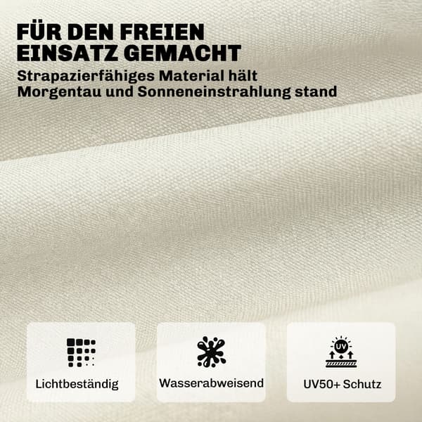 Istuintyyny 198x65x13 cm Beige Polyesteri