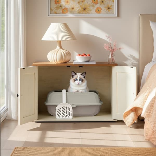 Kattlåda 50,5x37,5x19,5 cm Beige