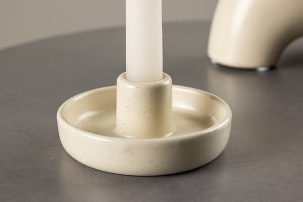 Kynttilänjalka, Otis, 11 cm, Beige