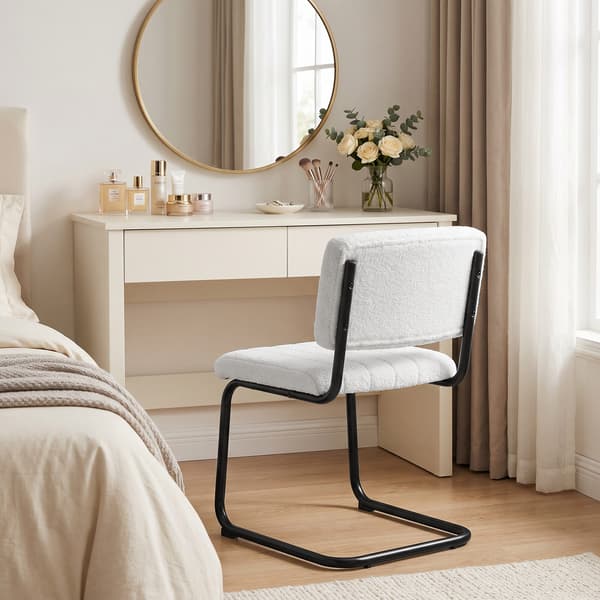 Spisestuestole Sæt med 2 48x55x76 cm creme