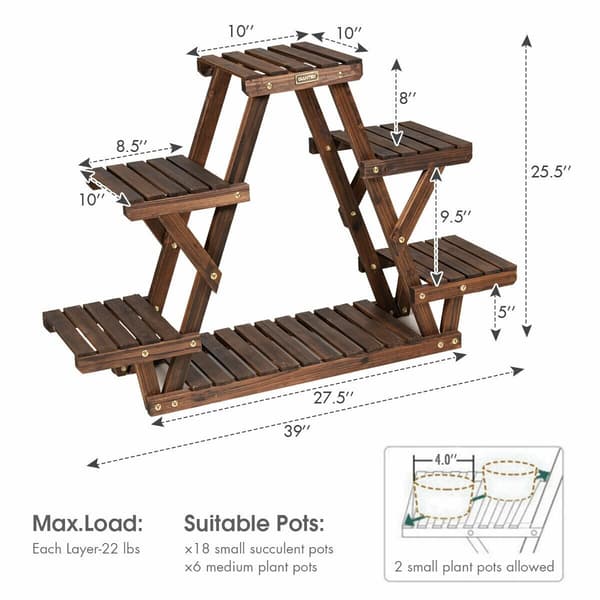 Planteholder 39x10x25,5 in brun
