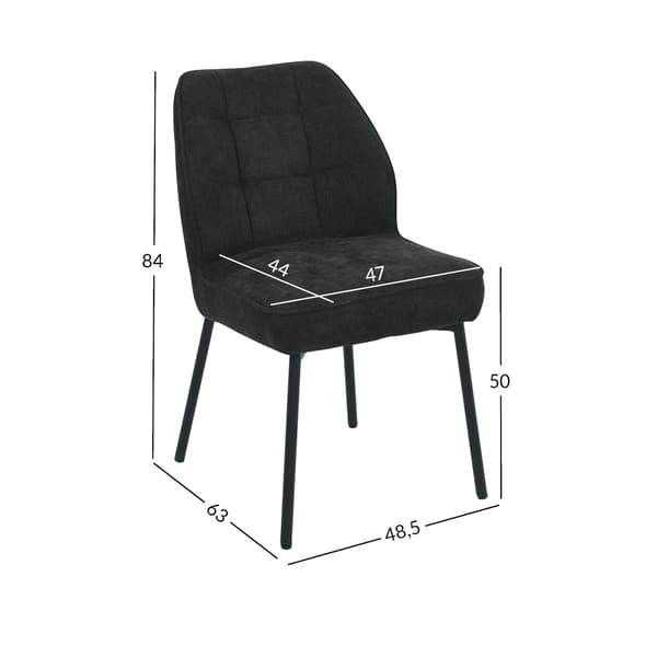 Stol ZAYLEN 48,5x63x84 cm sort