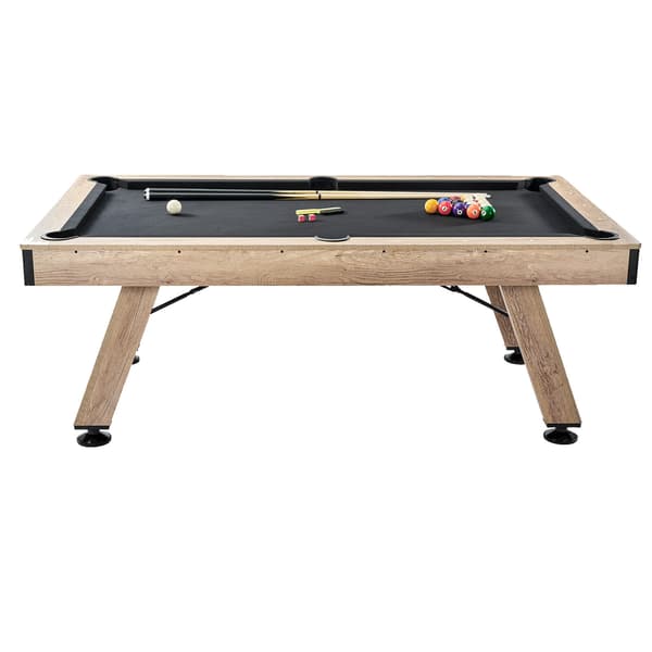 Billardbord, 213,4x121,5x80,5 cm, Sort, MDF