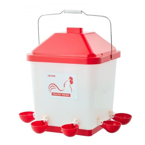 Hönsvattenautomat, 19L, Vit, Automatisk påfyllning, PP-material