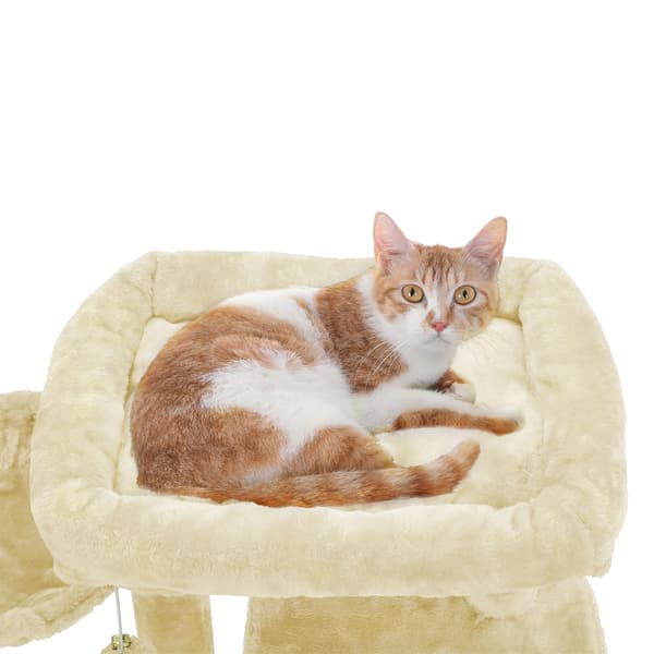 Kattträd 48x48x96 cm Beige