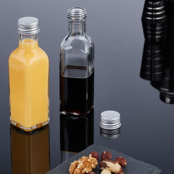 Litet flaskset, 100 ml, silver, transparent glas, Kodustaar